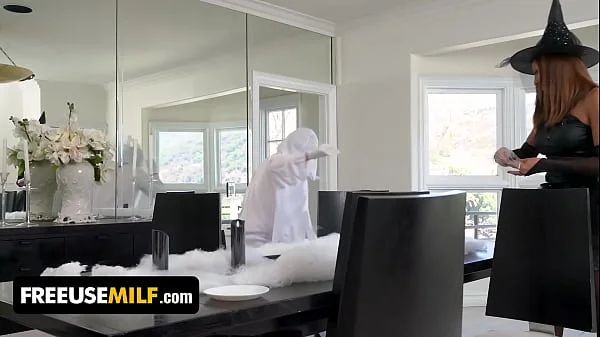 Stepmom Cassie Del Isla Gets Free Used By Three Horny Stepsons In Halloween Costumes - FreeUse Milf