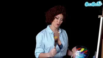 Big Tits MILF Ryan Keely Cosplay As Bob Ross Gets Horny During Painting Tutorial