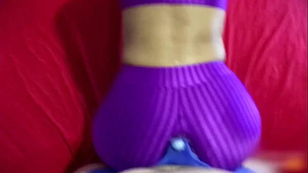 Dry humping in leggings, doggystyle