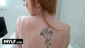 Ginger Step Mom With Massive Tits Lauren Phillips Slobbers On Step Son's Cock - Mylf