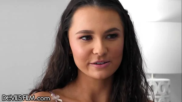 DEVILS FILM - Naughty MILF Stepmom Masturbates Watching Her Stepdaughter Having Sex With Her BF