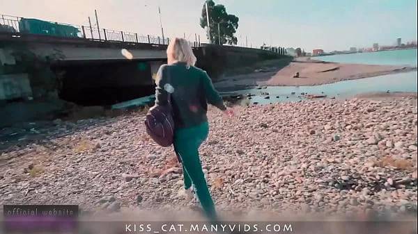 Public Agent fuck Russian Teen in Doggy Under the Bridge with Cum Swallow