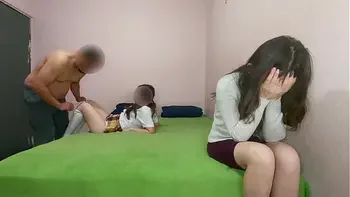 Damned! My husband fucked our student stepniece and made me be present -  Teengirl  Latin student  is fucked by her stepuncle in front of her stepaunt