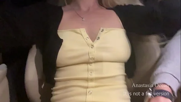 I got into his car without underwear. He played with my tits and pussy all the way. Hot wife. Fingering in car.