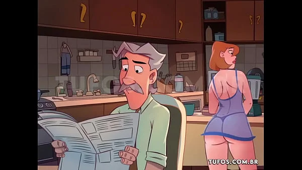 FUDENDO O CU da coroa bunduda no café da manhã! CORNO nem percebeu!