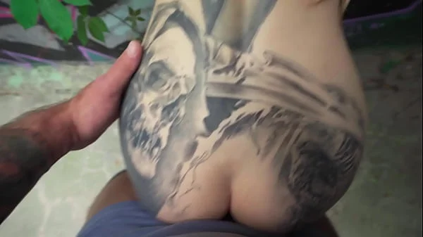 Public Agent - Colombian sex worker in Europe with tight body, nipple piercings and tattoos agrees to sex outdoors