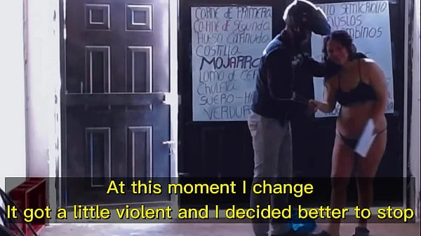 Receiving the half-naked delivery man, this unknown boy is surprised to see me in my underwear, I show him my ass and the lucky guy gropes my buttocks (Comments in English) Real homemade recorded with a hidden camera by my cuckold husband