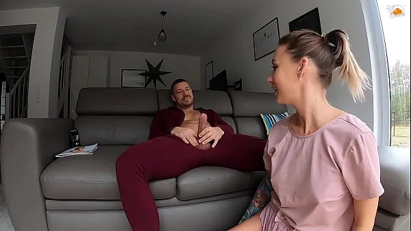 Raw Guy Checks His Obedient Wife's Throat Depth