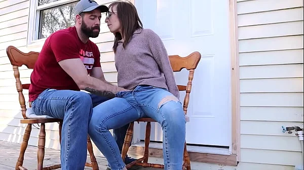 Milf squirting in jeans and HUGE squirt into a cup