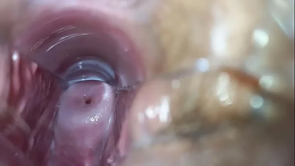 Orgasm inside pussy close-up