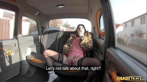 Fake Taxi Driver gets caught masturbating in his cab by a horny passenger who wants to fuck