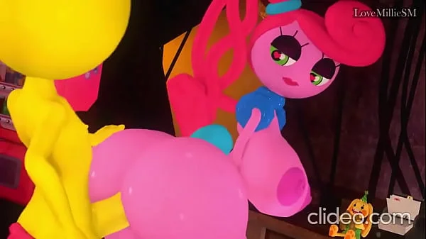 Mommy long legs plays with her new friend
