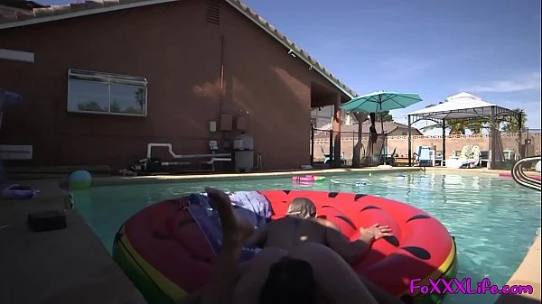 Big boobs blond gets fuck on a raft - TheFoxxxLife