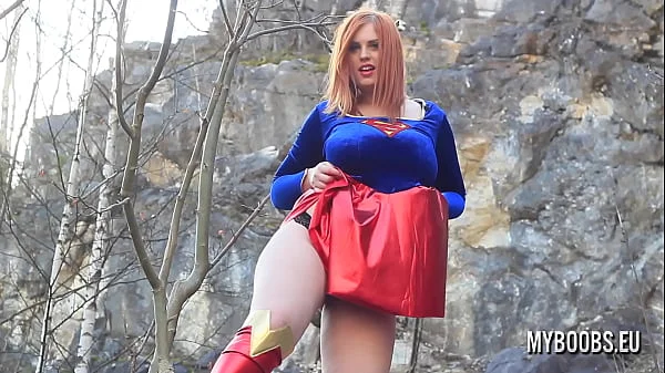 Huge Tits Redhead Alexsis Faye play in Cosplay costume Masturbate and Running