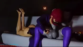 Starfire Sucks Raven Dry