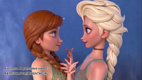 Frozen Ana and Elsa cosplay | Uncensored Hentai AI generated