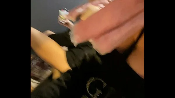 Secretly pussy fingered to orgasm in shopping center dressing room
