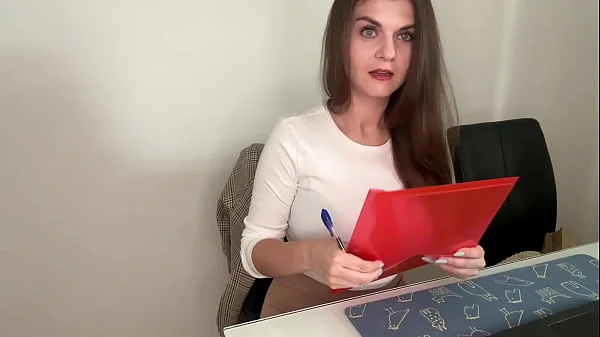 Stepmother’s boner made a big cumshot while her horny Stepson watching it in the office