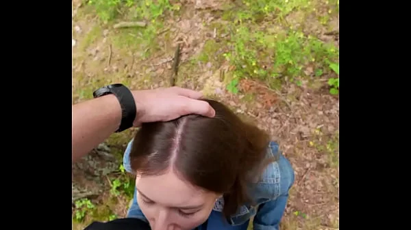 I went for a walk after fucking at home and decided to suck him off again and swallow cum outdoors