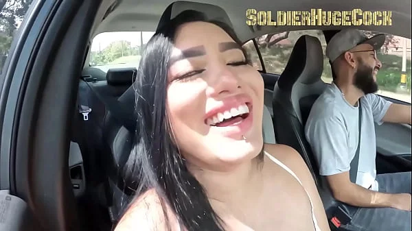 We go to a job interview but we end up fucking in the car