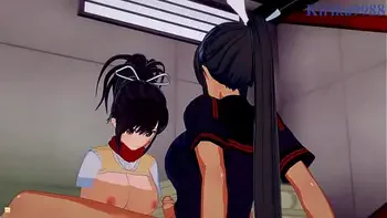 Asuka and Homura intense futanari sex. - Senran Kagura Hentai