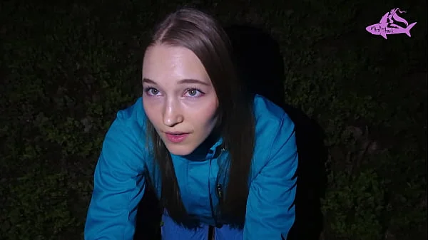 Adorable girl got lost in the forest and I showed her the way, but in return...