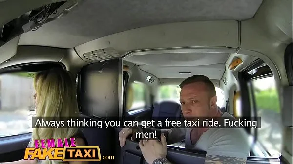 Female Fake Taxi Tattooed hunk blows his big load into sexy drivers mouth