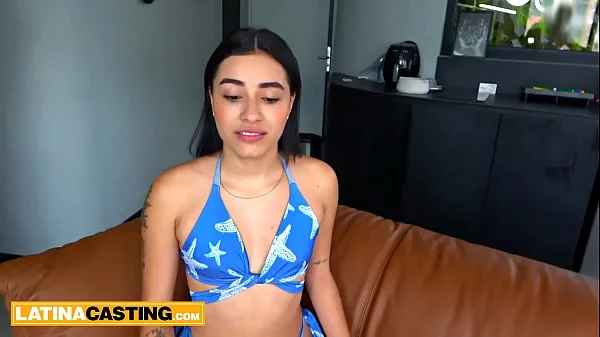 Colombian teen cutie turns the heat on casting not wearing any panties!