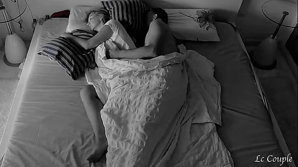 Amateur couple morning sex was recorded with hidden cam in their bedroom