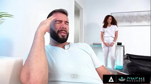 NURU MASSAGE - Sexy Masseuse Deals Some Pain Problems With A Nice NURU Fuck FRENCH SUBTITLES