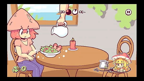 Futanari Di Funghi [ FUTA Hentai Game ] Ep.1 giving then shemale cum as special sauce in the restaurant !