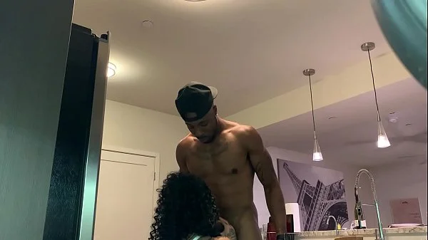 Sexy Latina Putting the Groceries away then take a Big Black Dick (Part 2)