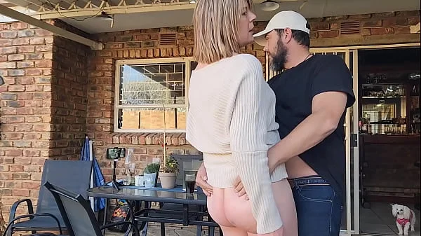 Mutual masturbation with my neighbors wife turns into outdoor creampie