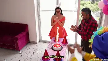I FUCK BIRTHDAY GIRL AT HER FATHER'S HOUSE WHILE HE WORKS