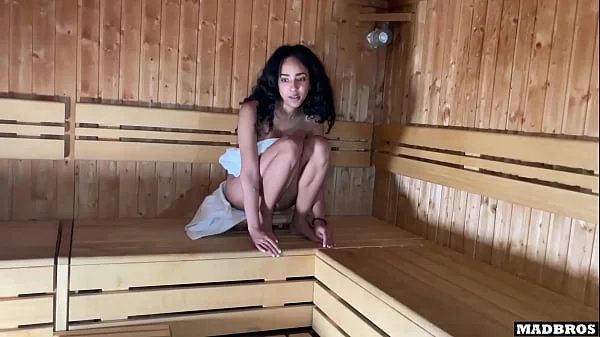 A Pretty Dominican Girl Caught And Fucked in A Sauna While Her Brother Is Busy !!!