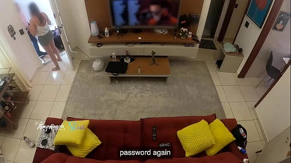 Hot wife Thay Ksada was recognized by the delivery man, she lets him suck her on the living room sofa - with English subtitles - teaser