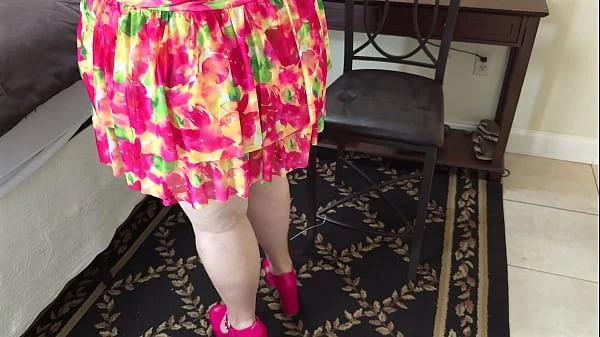 Fat BBW Mature Chubby White milf showing big naked booty ass and boobs close up - hijab woman in tight sexy mini dress no panties masturbating and flashing juicy wet pussy before work - jerk off and cum for me - ssbbw encouragement