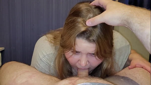 Teasing chubby hottie sucking cock for the first time - Hot Facial