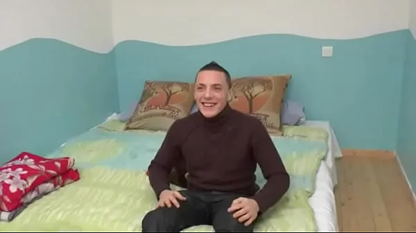 Young brunette slut analyzed and slapped while sucking cock and swallowing cum