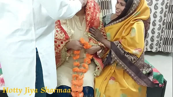 Indian Couple First Wedding Night Sex Enjoy with mother in law threesome sex