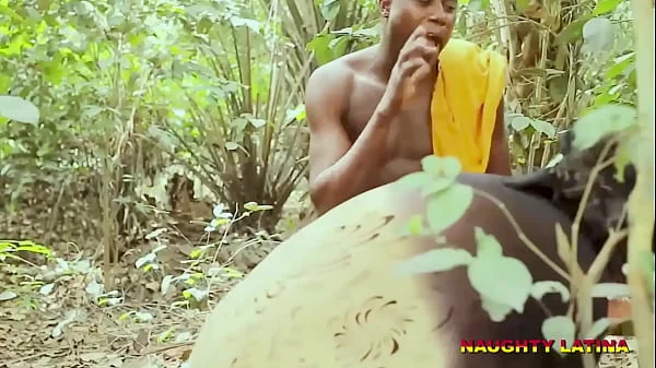 BBW BIG BOOBS AFRICAN CHEATING WIFE FUCK VILLAGE FARMER IN THE BUSH - 4K HAEDCORE DOGGY SEX STYLE