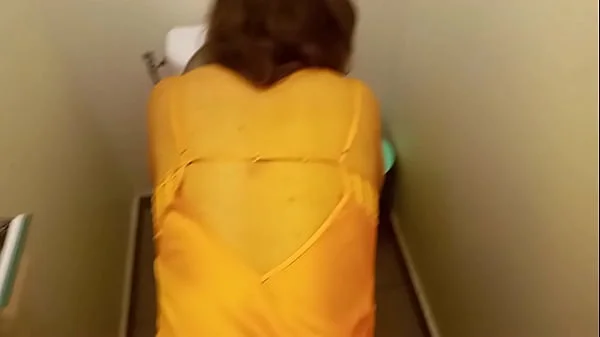 1276 - Blowjob and Fucking of a French Amateur in a Toilet, Dressed in Satin