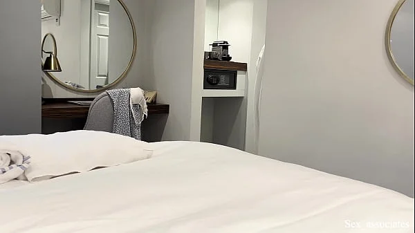 Step Mom And Son Share a Bed In A Hotel Room