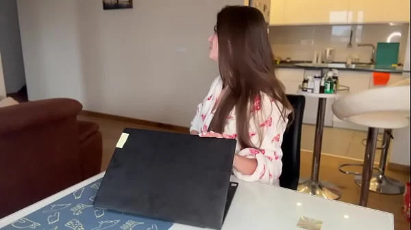 Stepmother's boner was caught by her horny stepson and she cum in his mouth