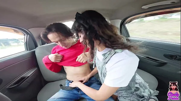 First time fucking in a car with a huge cock