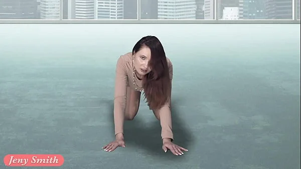 Downblouse at work — Boss flashing her tits and pussy
