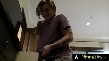 MOMMY'S BOY - Big Tits MILF Lauren Phillips Caught Sneaky Stepson Investigating Her Sex Drawer