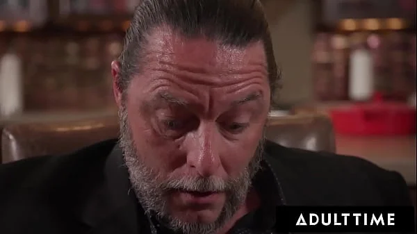 ADULT TIME - Penelope Woods Serves Up Pussy And Ass For Dessert At The Dinner Party! 6 ON 1 GANGBANG