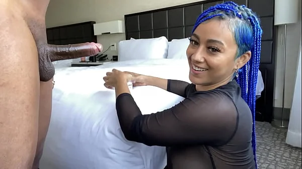 Sloppy blowjob by Blue hair throatgoat