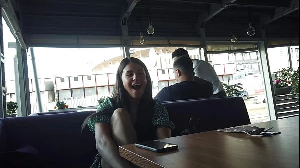 My Wonderful Stepsis lost the bet and has to show her pussy on public : in the restaurant and on the street